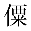 僳的舊字形