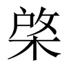 棨的中國(guó)大陸宋體
