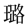 璐的舊字形