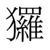 玀的舊字形